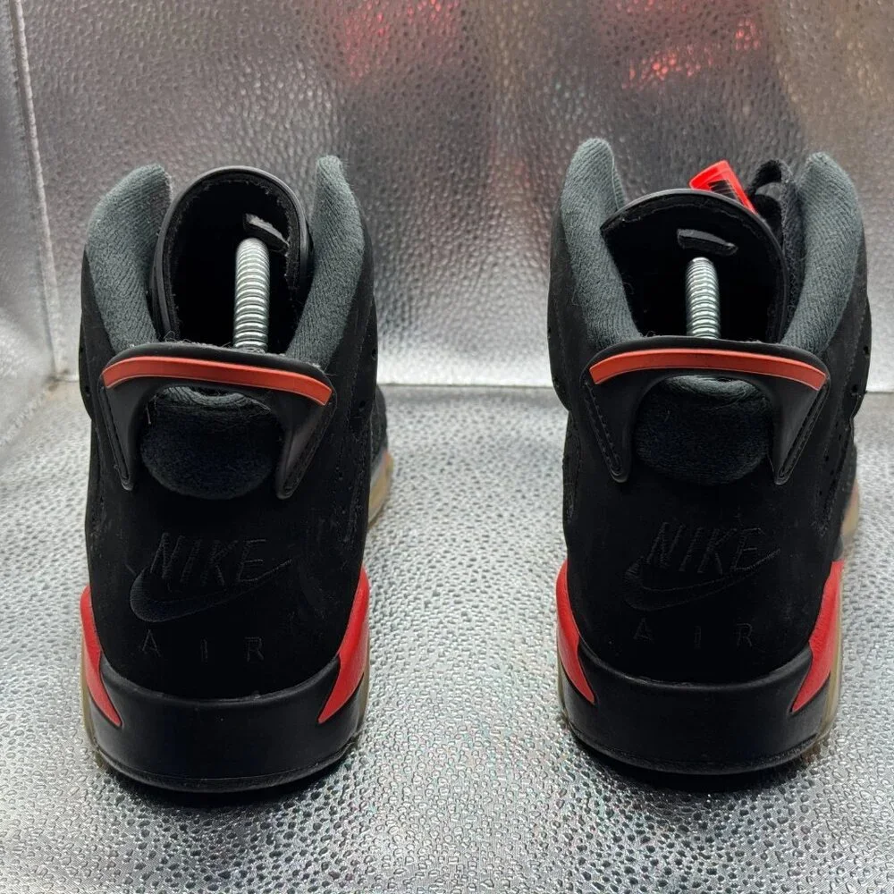 Sz 7Y Nike Air Jordan 6 Mens Retro Authentic Black High Top‎ Athletic Sneaker